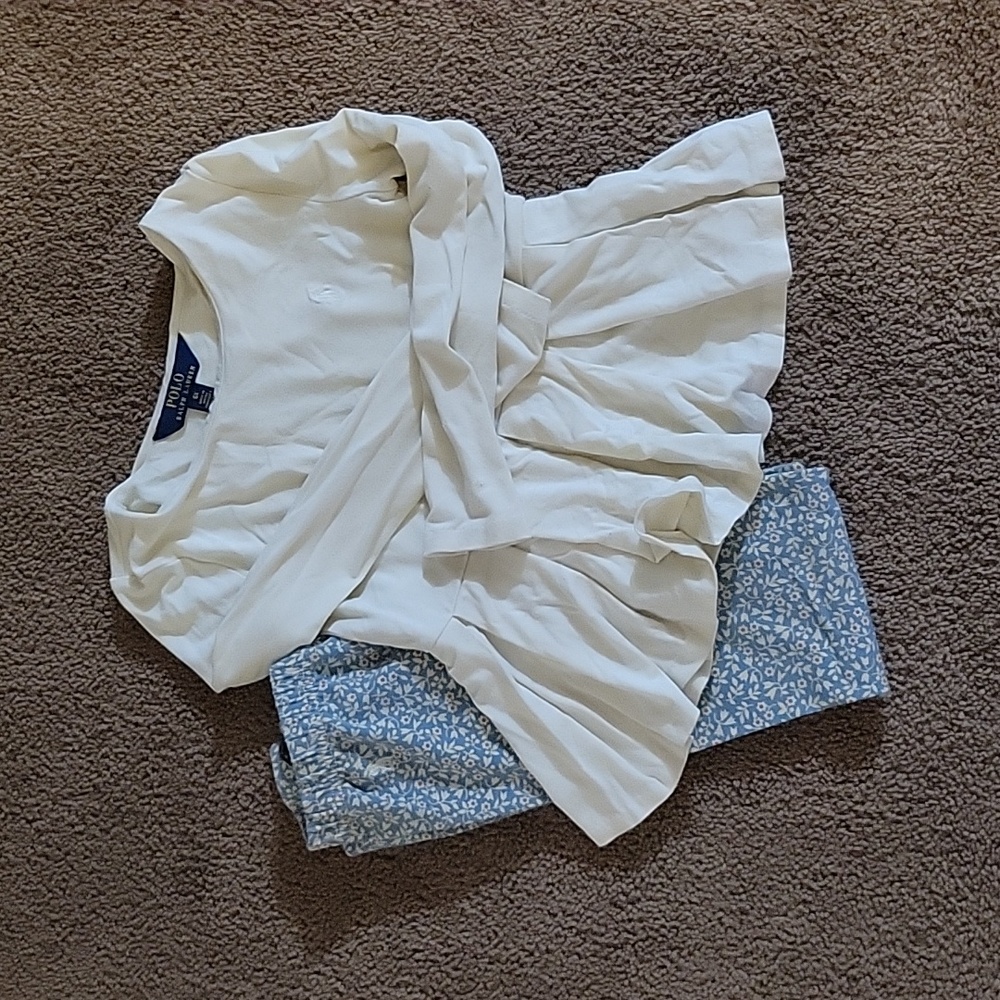 Ralph lauren girl floral pants set